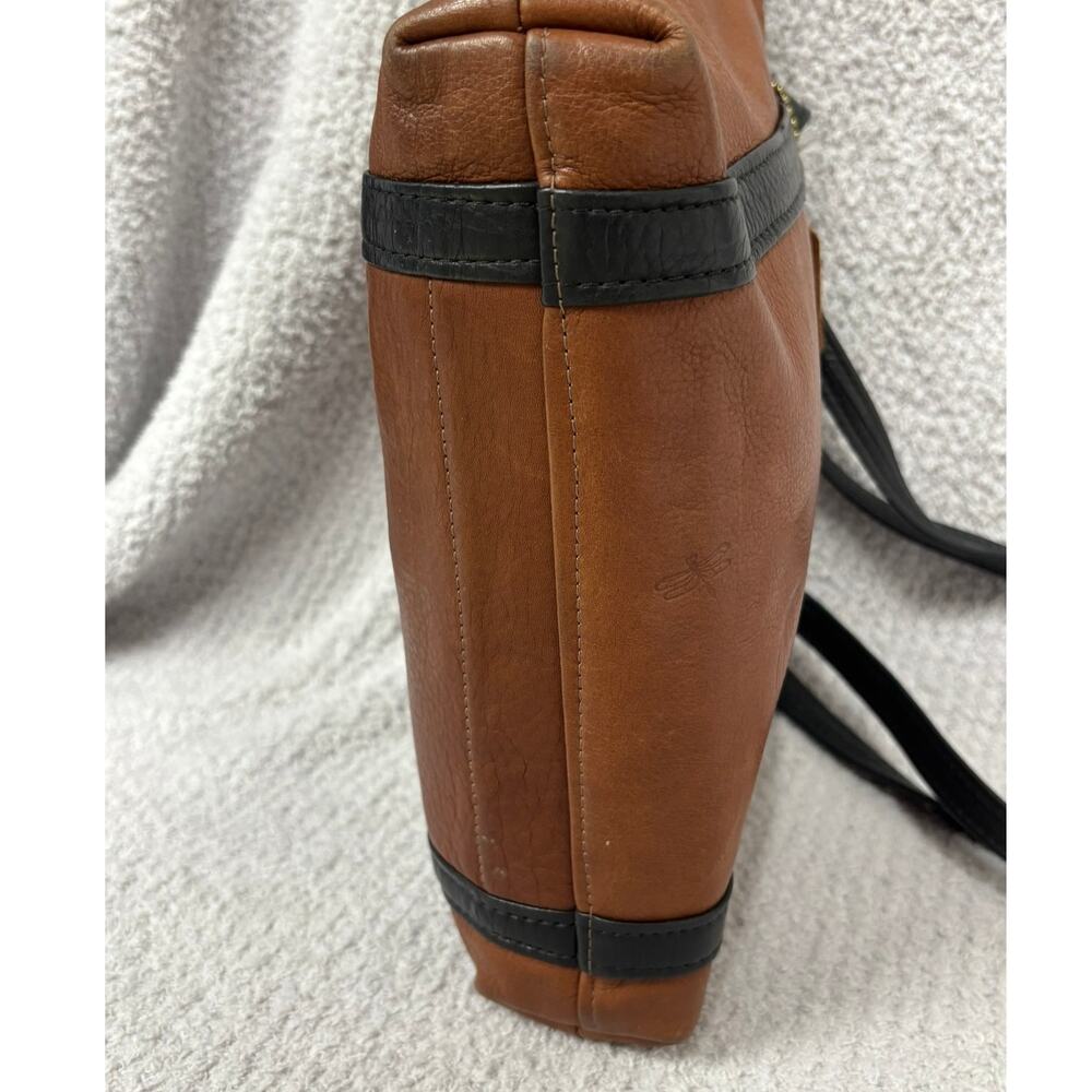 Pam Bronk Brown Leather Tote Shoulder Bag Purse #70773 - Picture 7 of 9